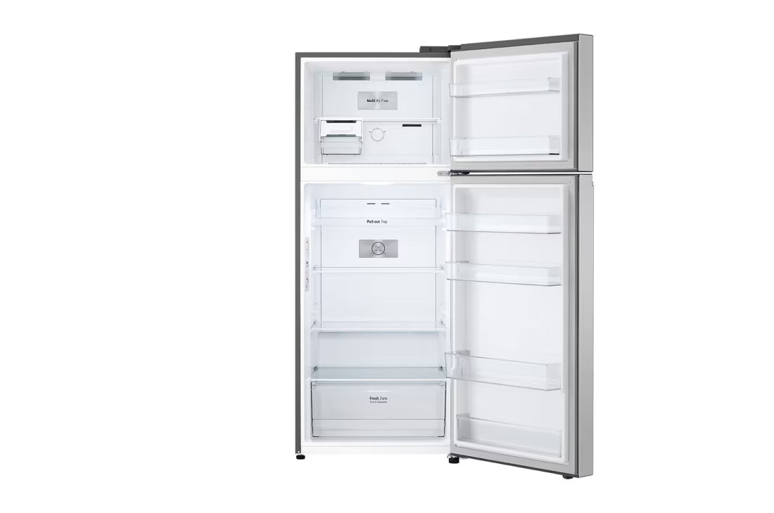 ثلاجة إل جي بفريزر علوي 423 لتر – | LinearCooling™ | Door Cooling+، طراز GLB-582GVWP، أبيض