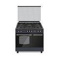 طباخ غاز قائم بذاته كوين شيف 90 سم، OG-9050B، أسود