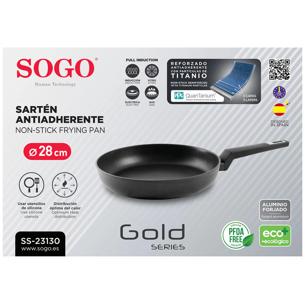 Sogo Frying Pan Forged Aluminium Gold 28cm SS-23130