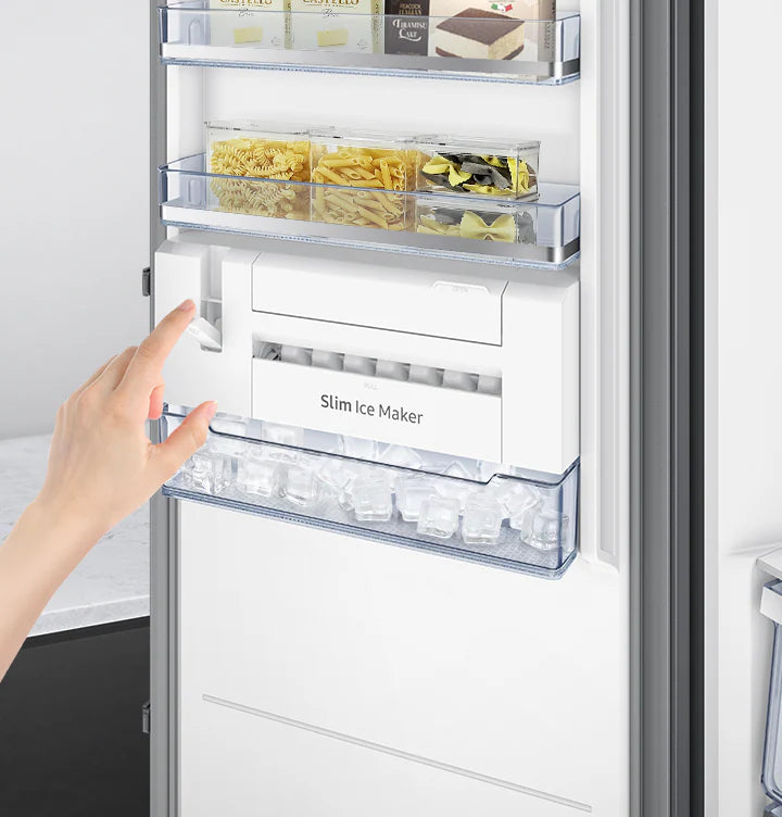 Samsung Upright Freezer 315L – All-Around Cooling, Slim Ice Maker, Silver, RZ32M7120F/SG