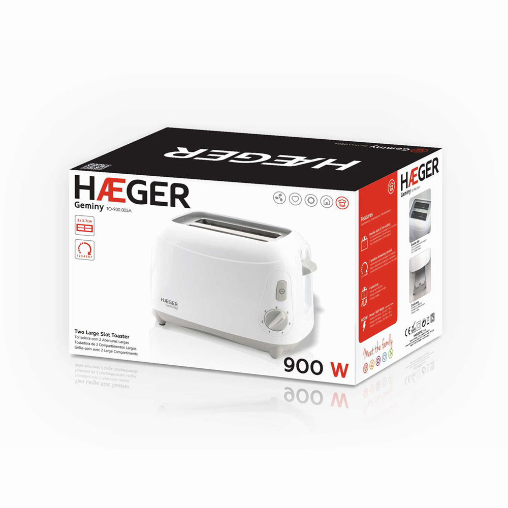 HAEGER Toaster Geminy Multifunction 2-Slot Long – 900W | TO-900.005A