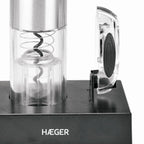Haeger Corkscrew Lucca Pack Electric Rechargeable – INOX, LED Indicator, Foil Cutter, Vacuum Pump & Thermometer, WO-PSC.003A