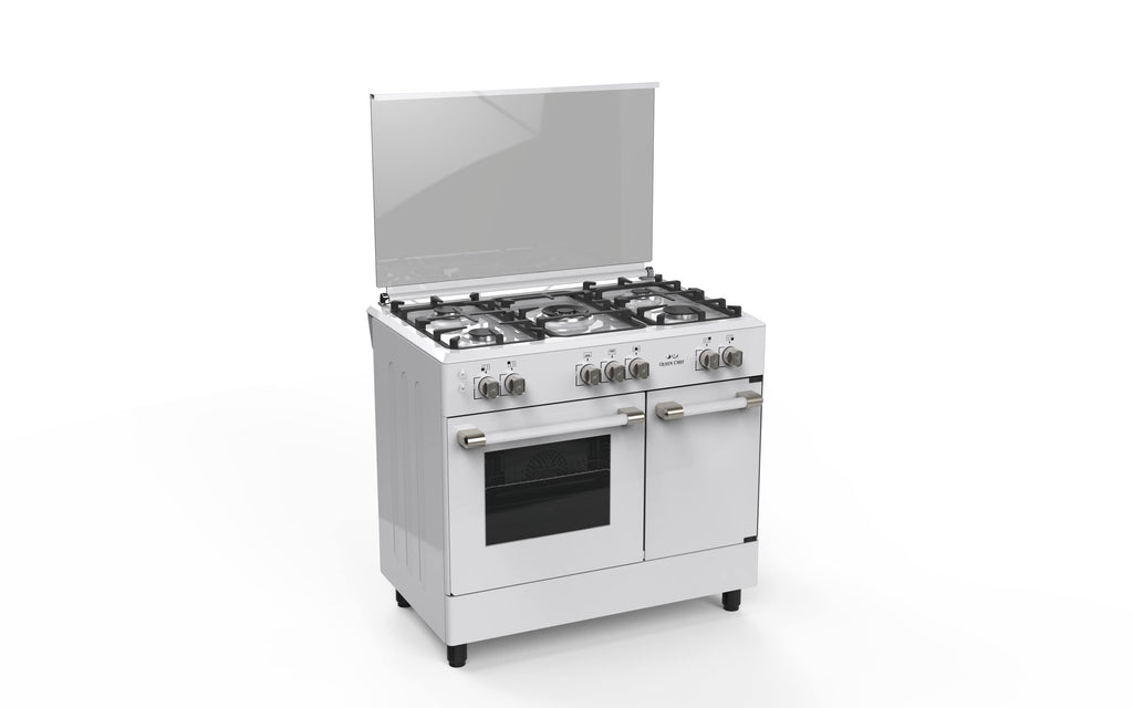 بوتاجاز كوين شيف قائم بذاته غاز 90 سم، OG-9050W، أبيض