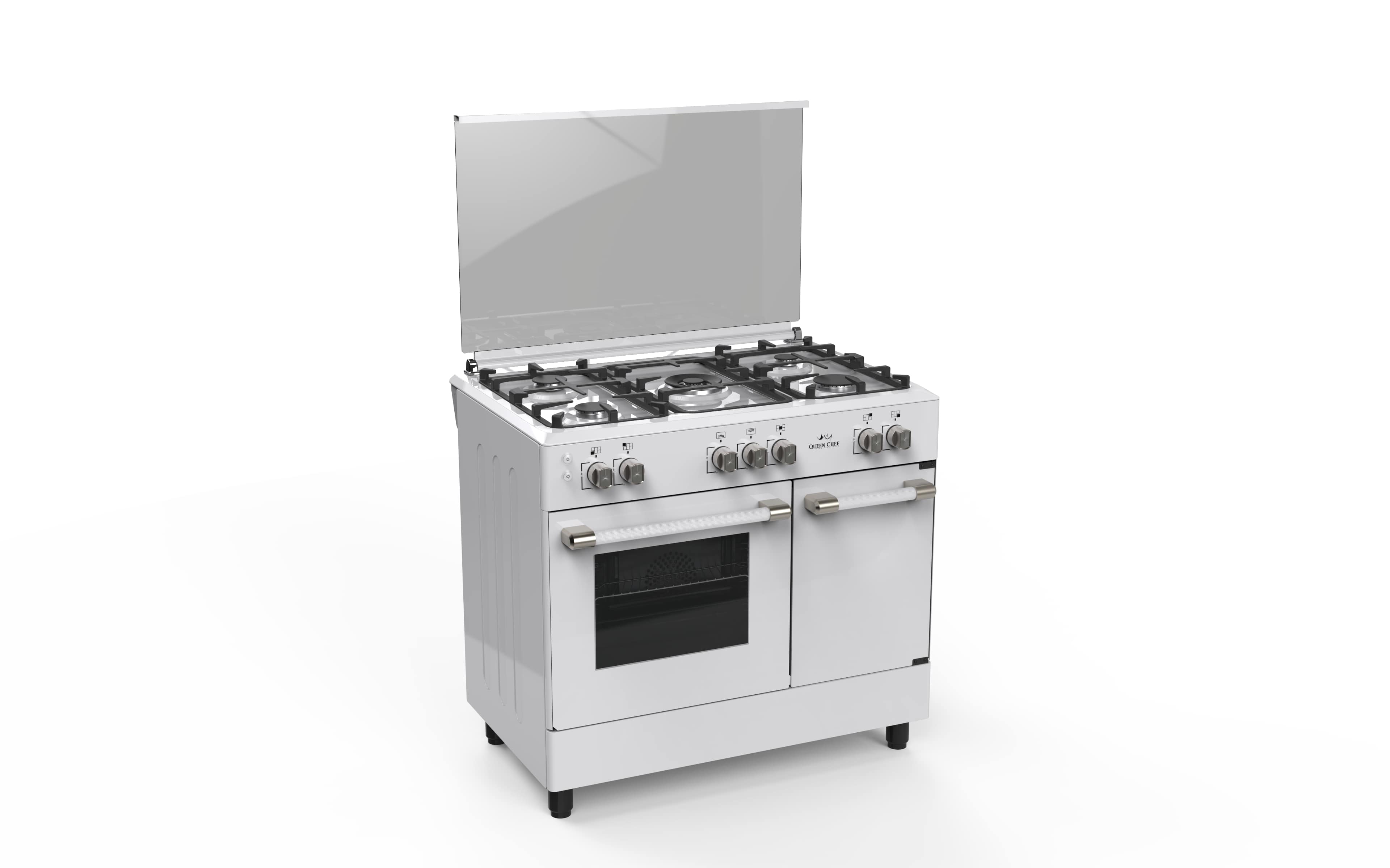 بوتاجاز كوين شيف قائم بذاته غاز 90 سم، OG-9050W، أبيض