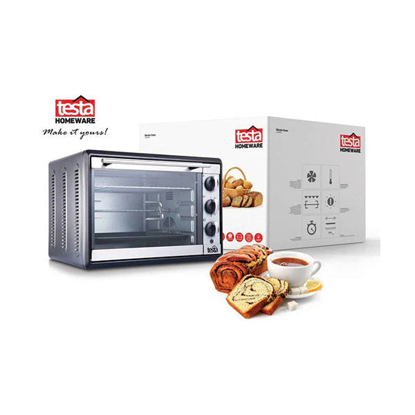 فرن كهربائي 1500 واط 35 لتر - مزود بتقنية الحمل الحراري وشواية دوارة