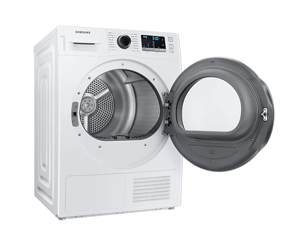 Samsung Dryer Heat Pump Condenser Tumble 9 KG  Series 5 White – A++ Energy, SensorDry, Diamond Drum | DV90TA040AE